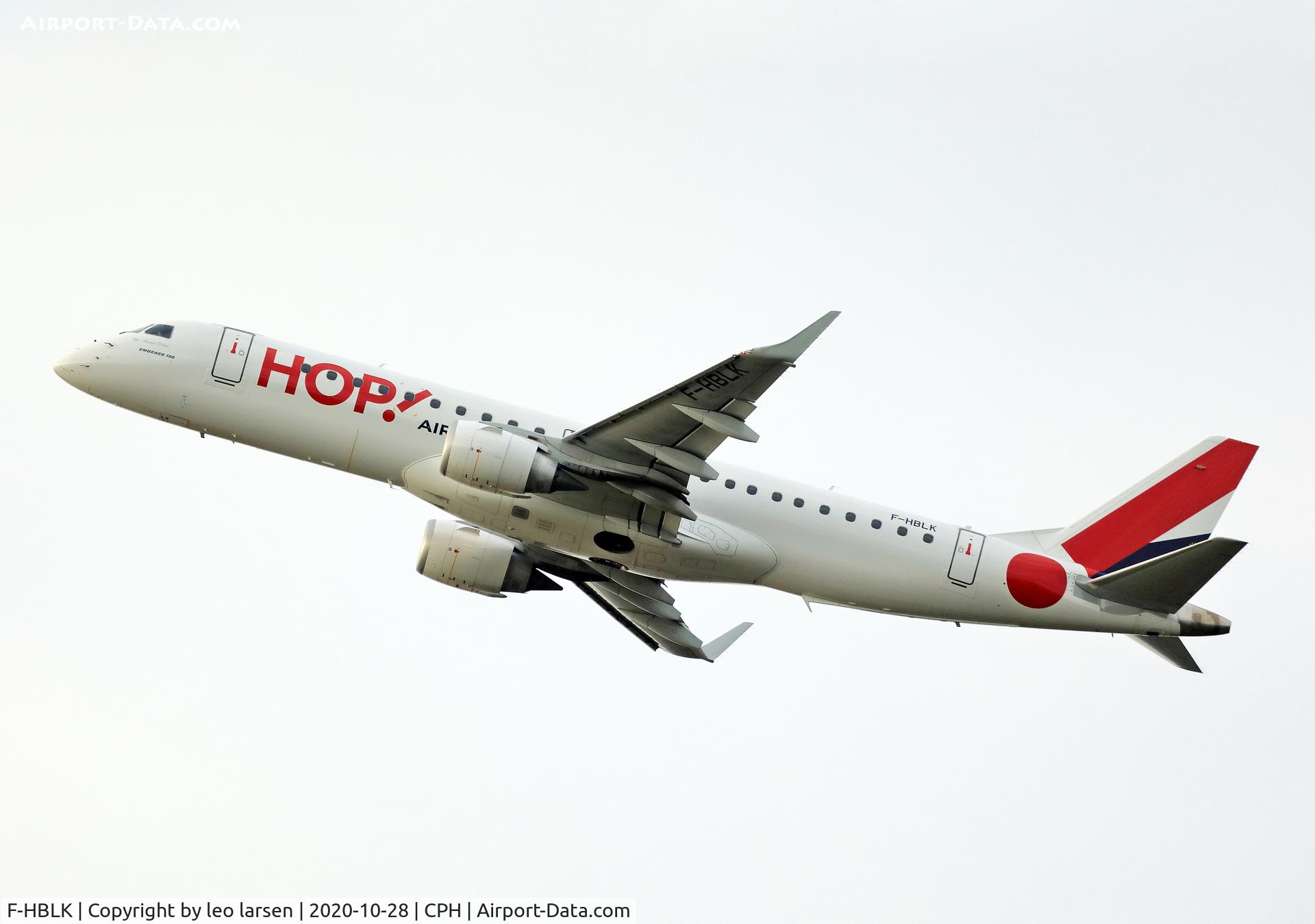 F-HBLK, 2018 Embraer 190STD (ERJ-190-100) C/N 19000760, Copenhagen 28.10.2020