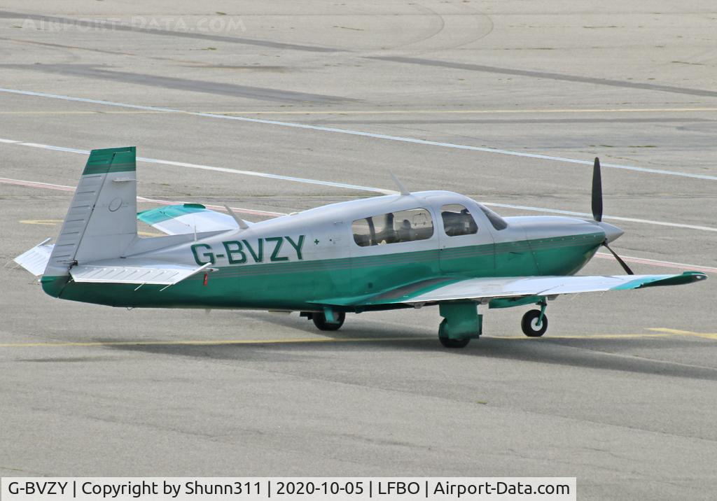 G-BVZY, 1995 Mooney M20R Ovation C/N 29-0045, Parked at the General Aviation area...