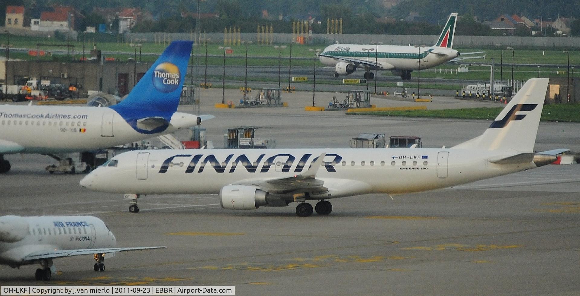 OH-LKF, 2007 Embraer 190LR (ERJ-190-100LR) C/N 19000066, Brussels...pic taken from the reastaurant