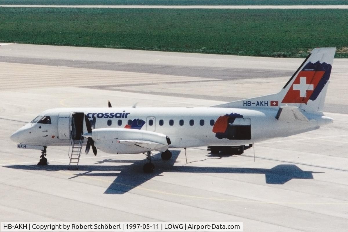 HB-AKH, 1990 Saab 340B C/N 340B-200, HB-AKH @ LOWG 1997