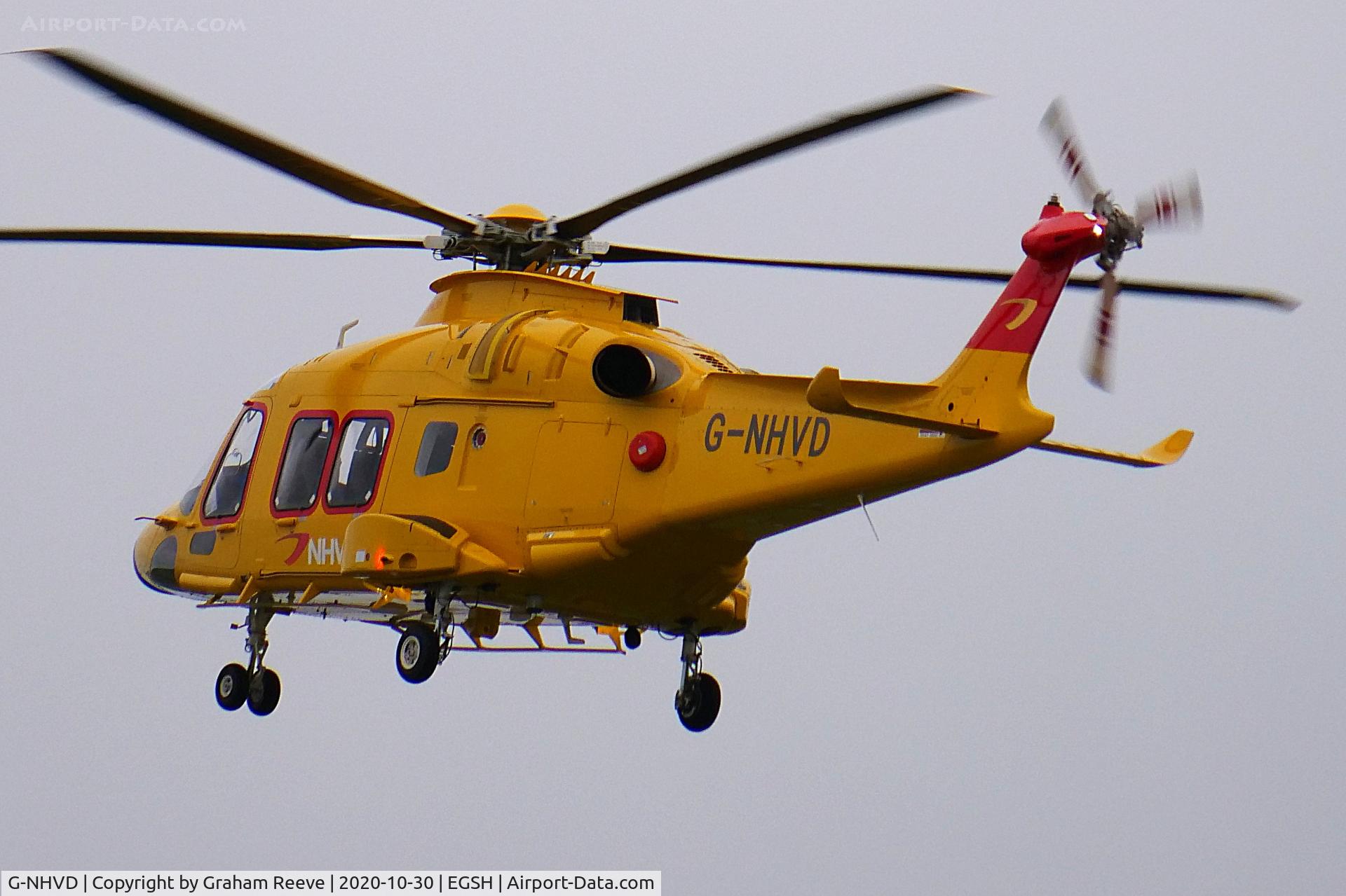 G-NHVD, 2019 Leonardo AW-169 C/N 69113, Landing at Norwich.