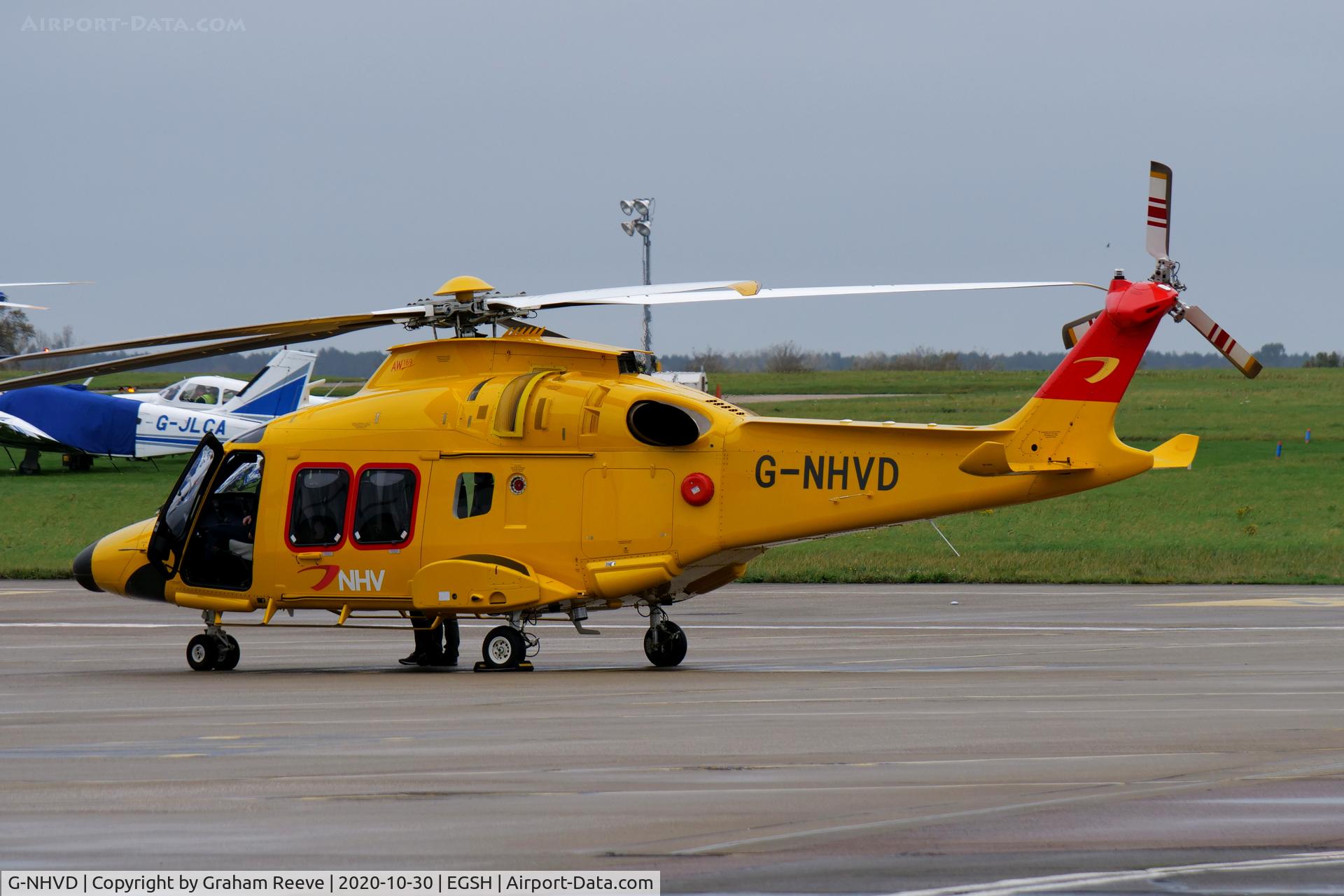 G-NHVD, 2019 Leonardo AW-169 C/N 69113, Parked at Norwich.