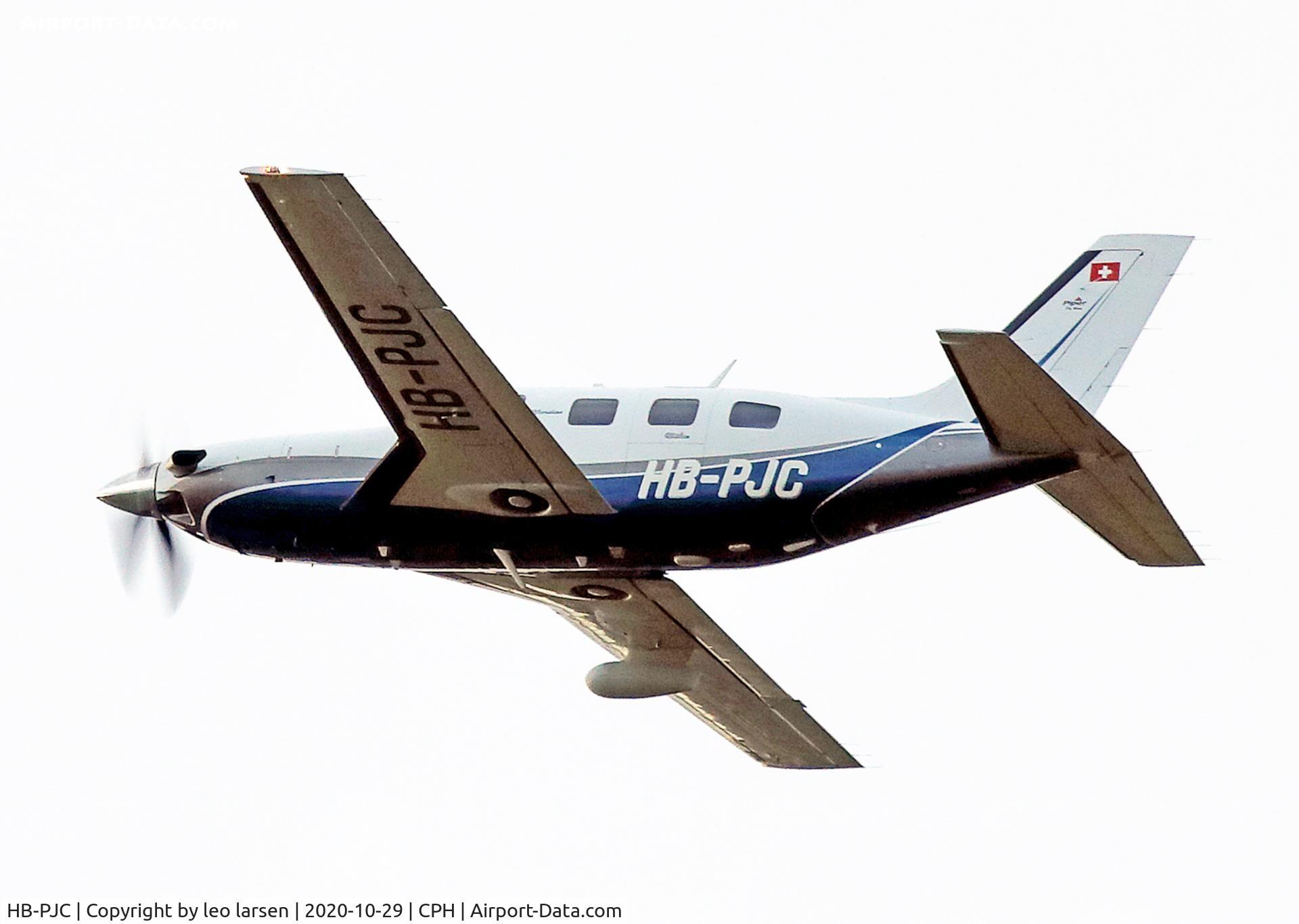 HB-PJC, 2007 Piper PA-46-500T C/N 46-97373, Copenhagen 29.10.2020 bound for Dübendorf Switzerland