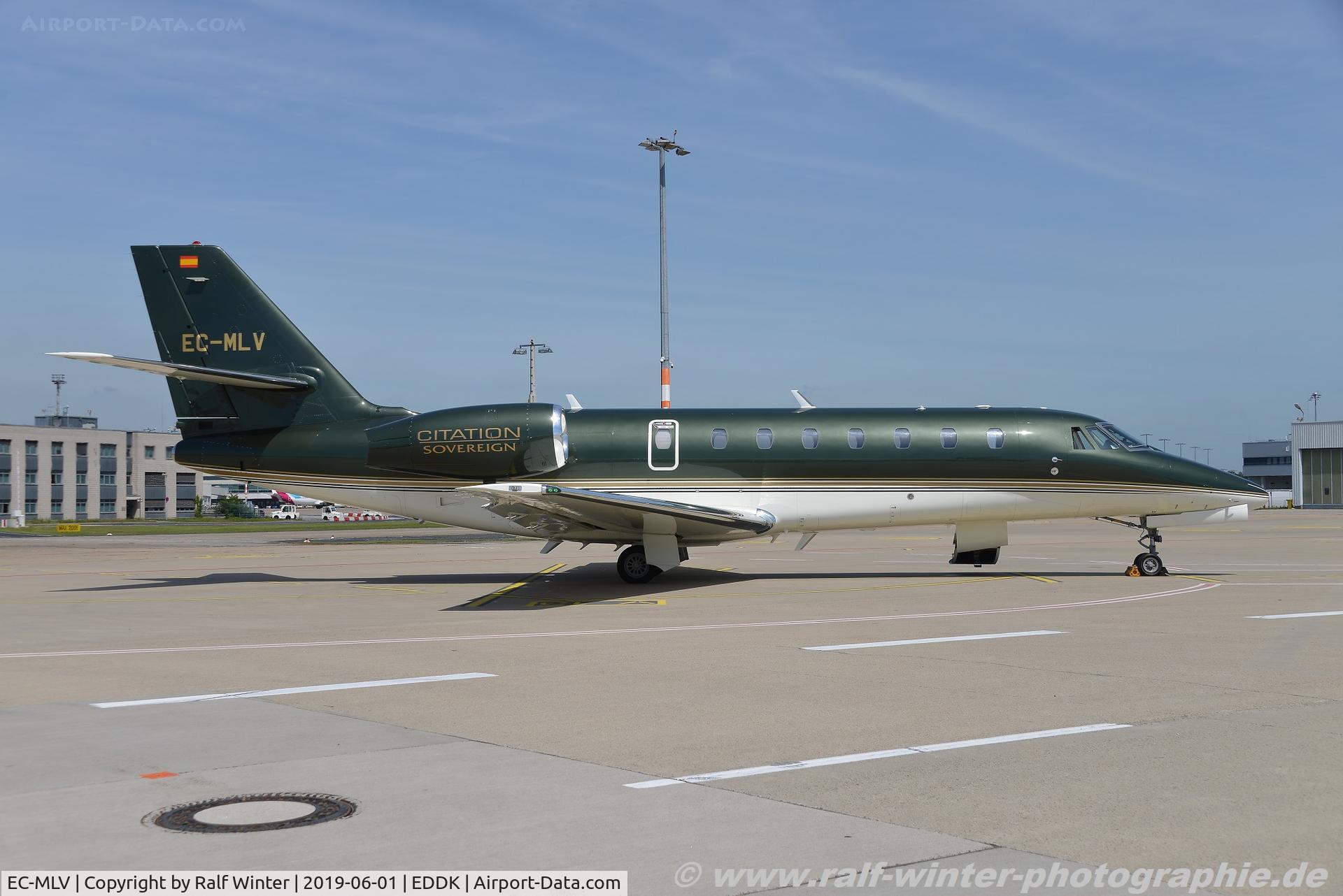 EC-MLV, 2008 Cessna 680 Citation Sovereign C/N 680-0215, Cessna 680 Citation Sovereign - TAG Aviation Spain - 6800215 - EC-MLV - 01.06.2019 - CGN