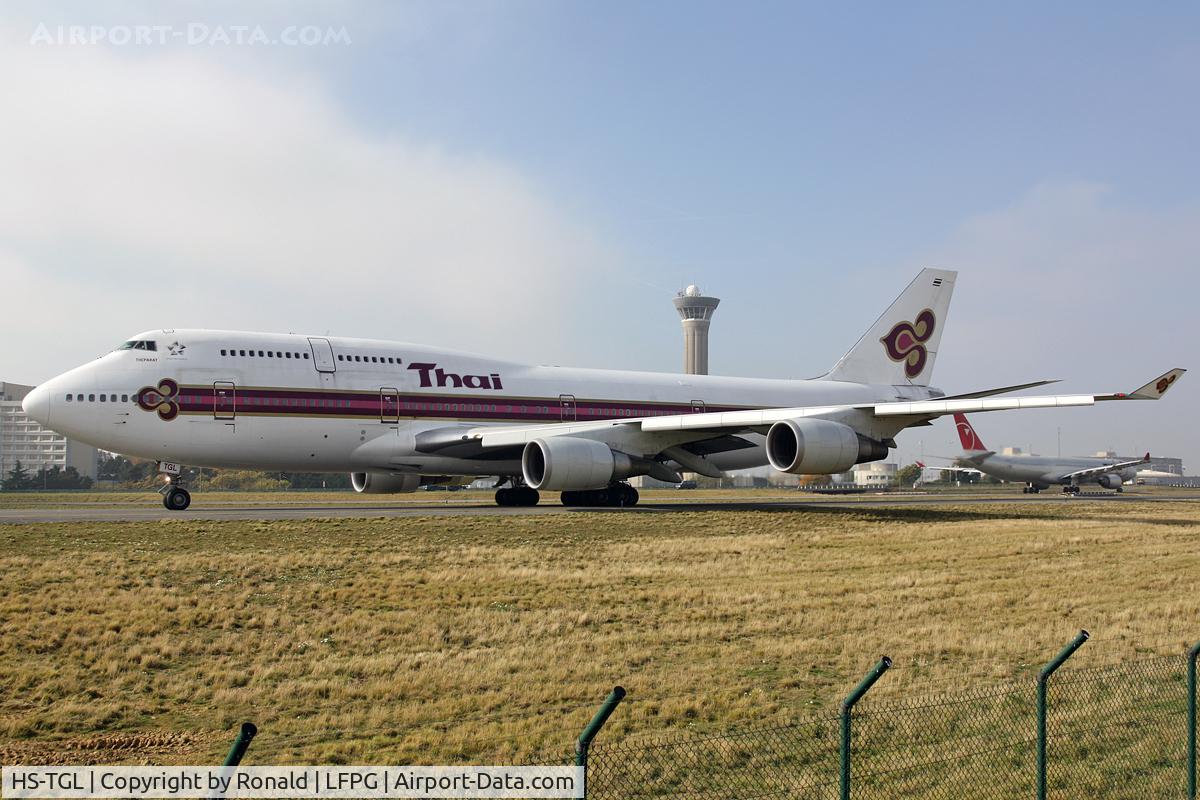HS-TGL, 1991 Boeing 747-4D7 C/N 25366, at cdg