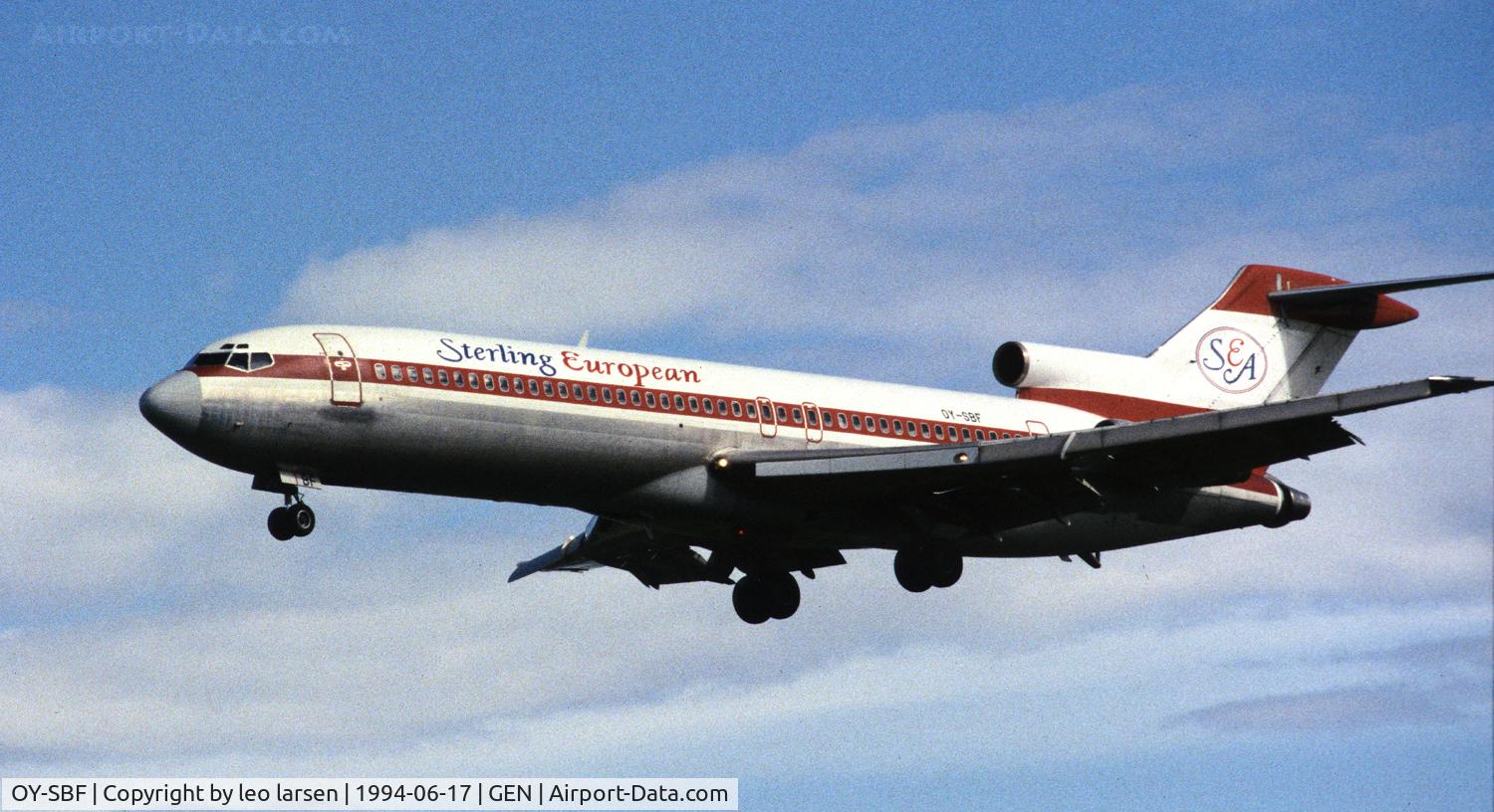 OY-SBF, 1980 Boeing 727-2J4F C/N 22080, Oslo Gardermoen 17.6.1994