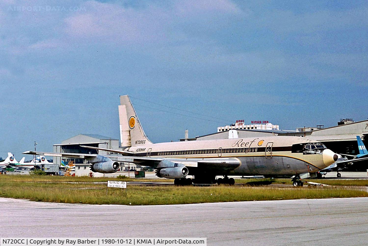 N720CC, 1960 Boeing 720-022 C/N 17915, N720CC   Boeing 720-022 [17915] (Aeromar Airlines) Miami-Int'l~N 12/10/1980