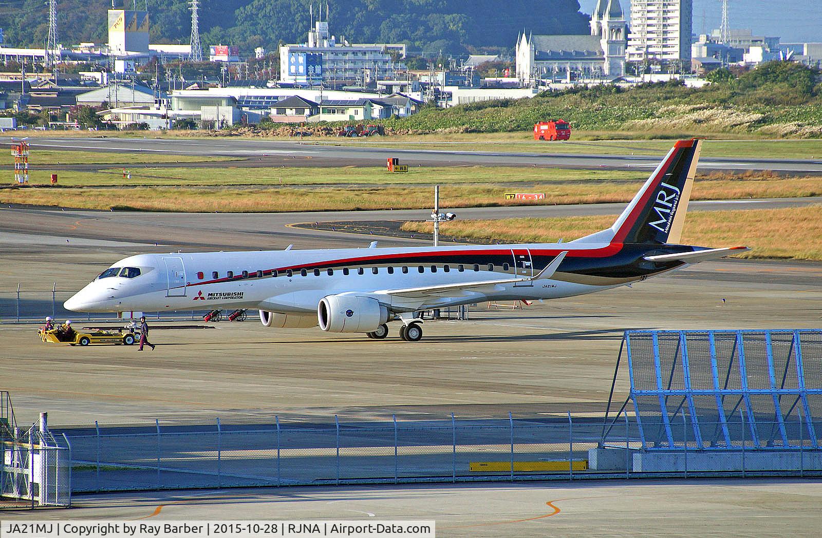 JA21MJ, 2014 Mitsubishi MRJ-90STD C/N 10001, JA21MJ   Mitsubishi Spacejet MRJ-90STD [10001] (Mitsubishi Aircraft Corporation America) Nagoya-Komaki~JA 28/10/2015