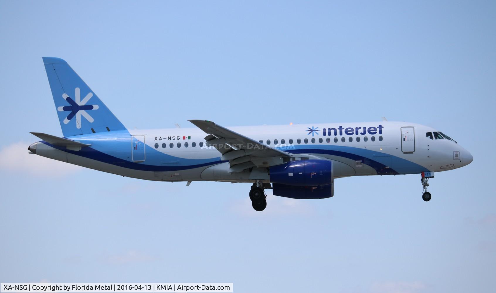XA-NSG, 2013 Sukhoi SuperJet 100-95B C/N 95034, Interjet Superjet