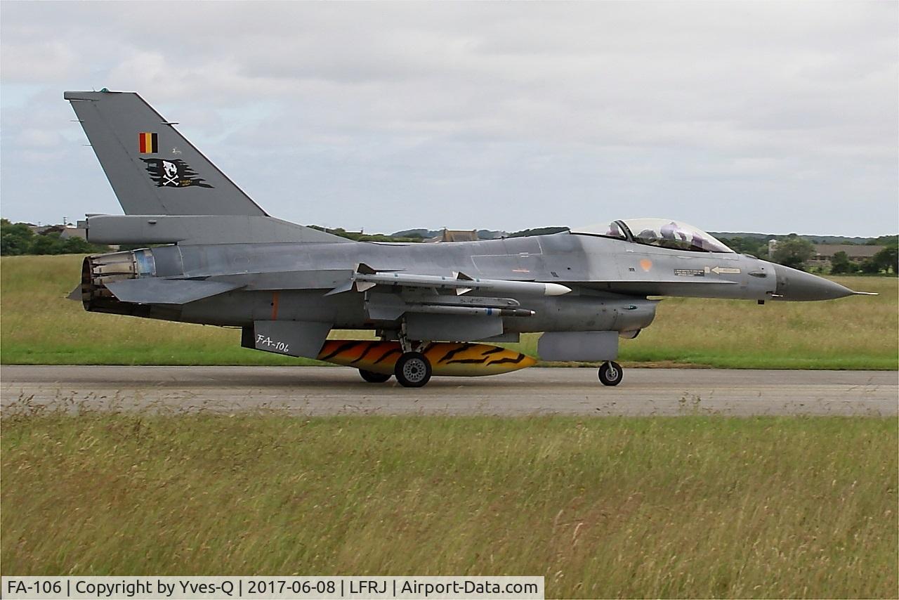 FA-106, SABCA F-16AM Fighting Falcon C/N 6H-106, SABCA F-16AM Fighting Falcon, Taxiing to flight line, Landivisiau Naval Air Base (LFRJ) Tiger Meet 2017