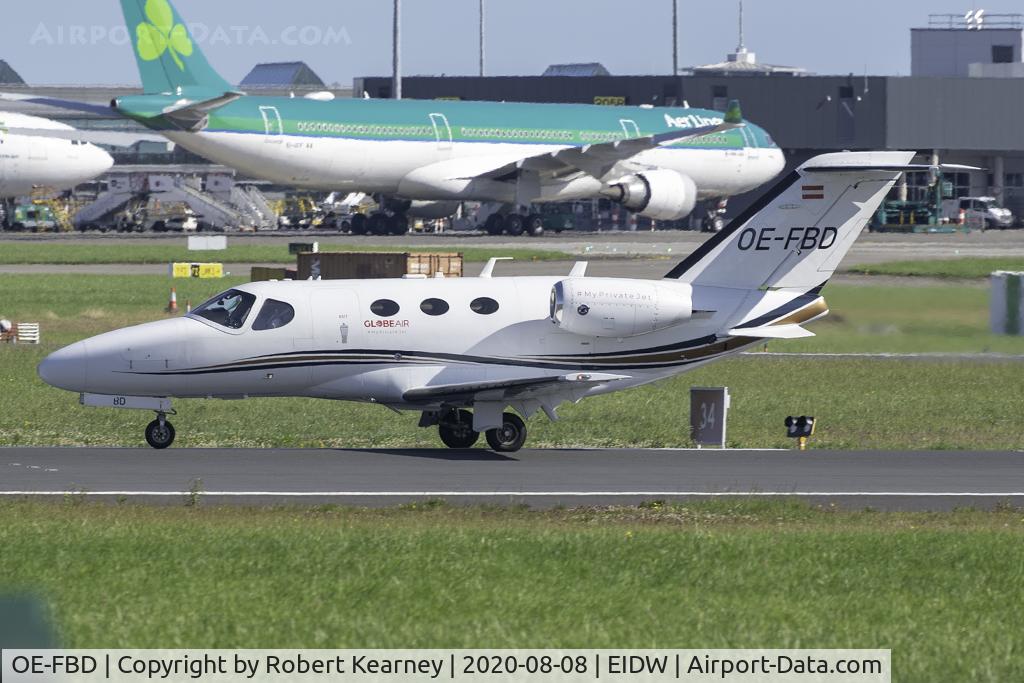OE-FBD, 2010 Cessna 510 Citation Mustang Citation Mustang C/N 510-0303, Rolling on r/w 28