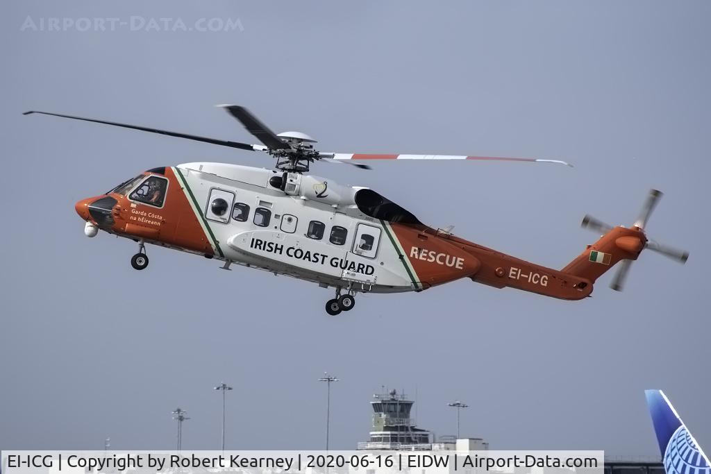 EI-ICG, 2011 Sikorsky S-92A C/N 920150, Taking off r/w 28