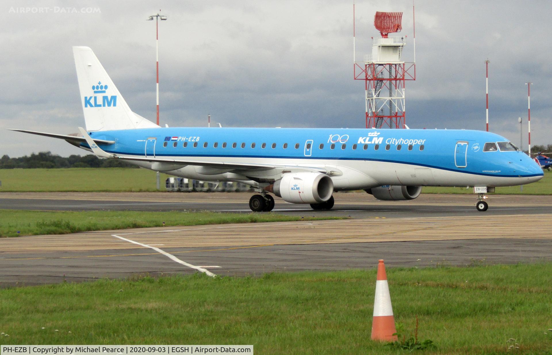 PH-EZB, 2008 Embraer 190LR (ERJ-190-100LR) C/N 19000235, Arriving from Amsterdam (AMS).