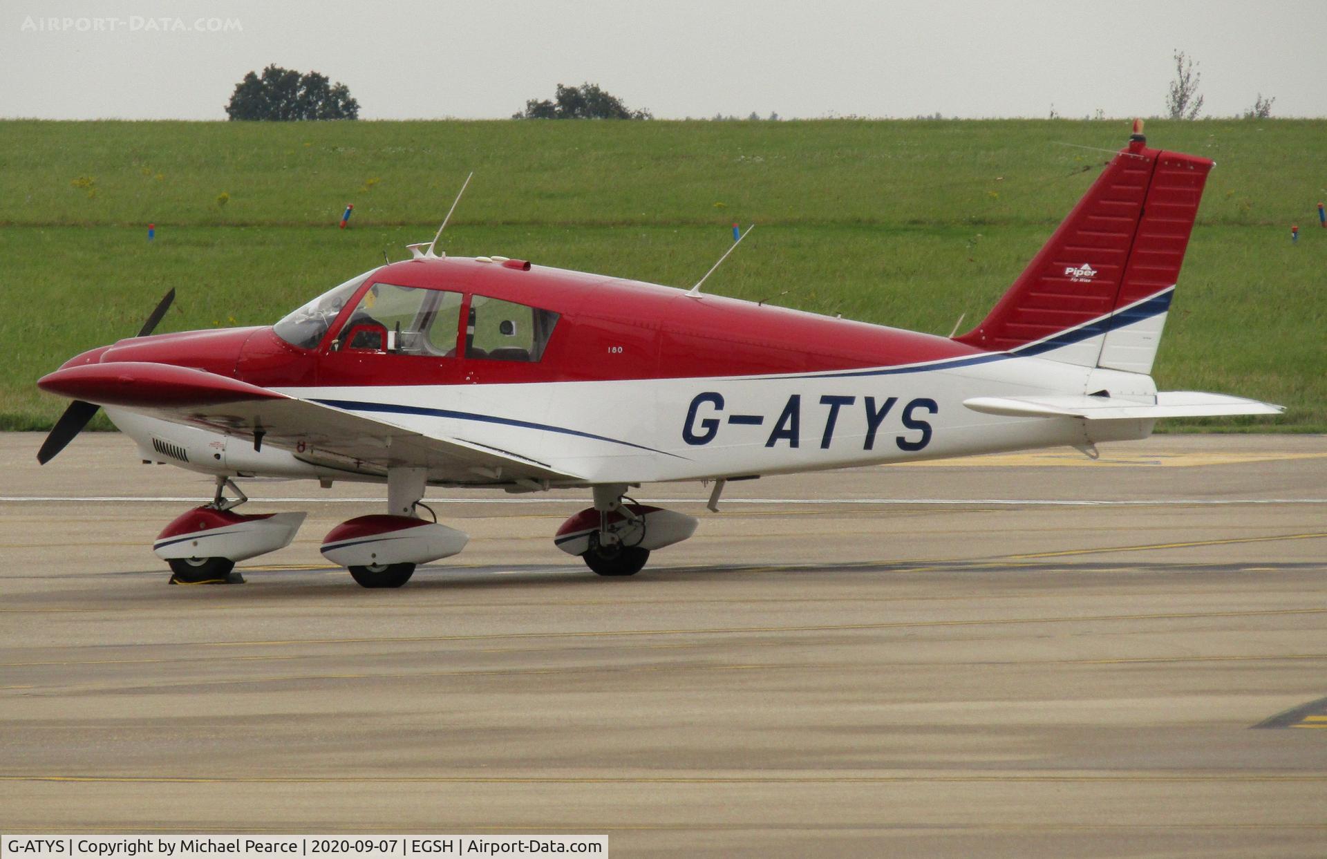 G-ATYS, 1966 Piper PA-28-180 Cherokee C/N 28-3296, Visiting SaxonAir from Denham (EGLD).