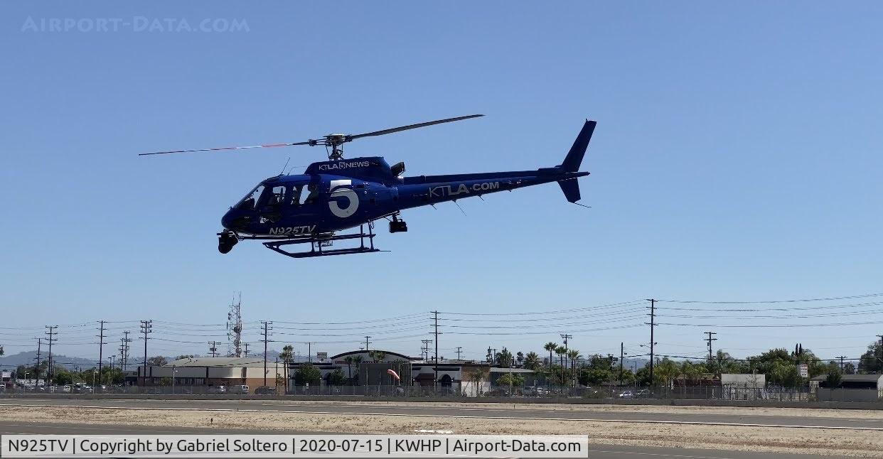 N925TV, 2007 Aerospatiale AS-350B-2 Ecureuil C/N 4372, Sky5 taking off from Whiteman