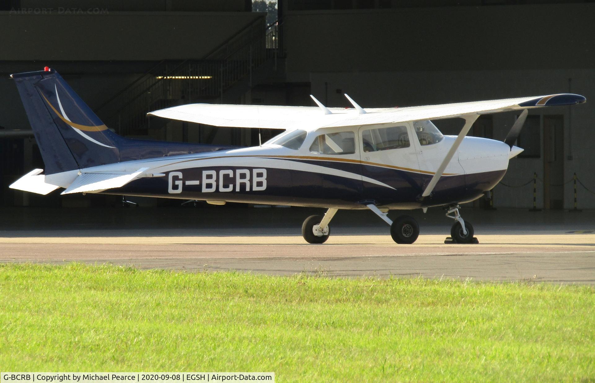 G-BCRB, 1974 Reims F172M Skyhawk Skyhawk C/N 1259, Parked at SaxonAir on a visit from Seething (EGSJ).