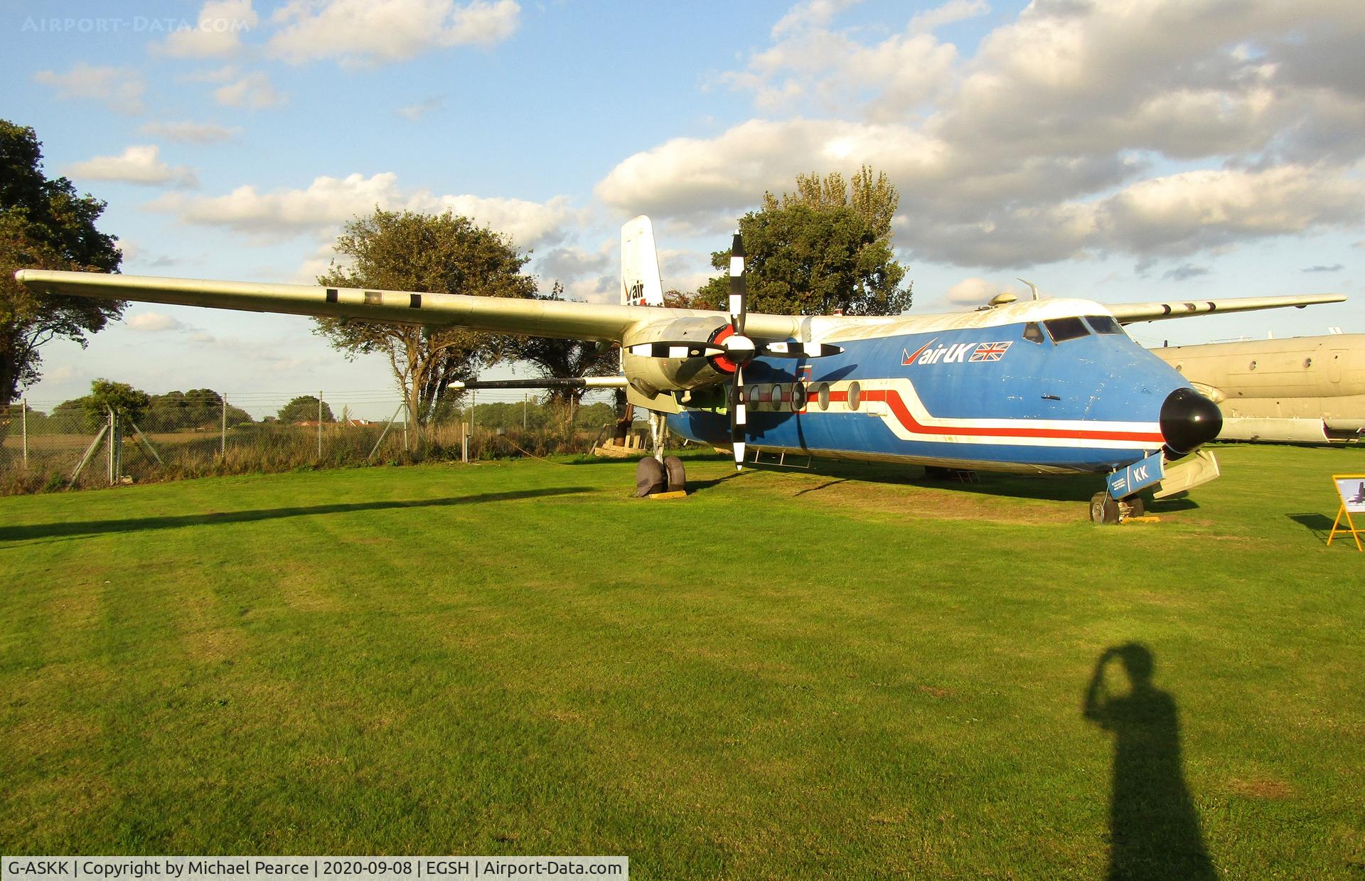 G-ASKK, 1963 Handley Page HPR-7 Herald 211 C/N 161, Parked at City of Norwich Aviation Museum.