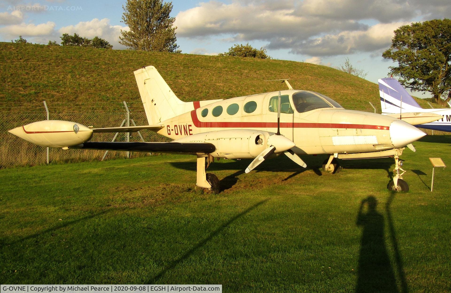 G-OVNE, 1969 Cessna 401A C/N 401A-0036, Parked at City of Norwich Aviation Museum.