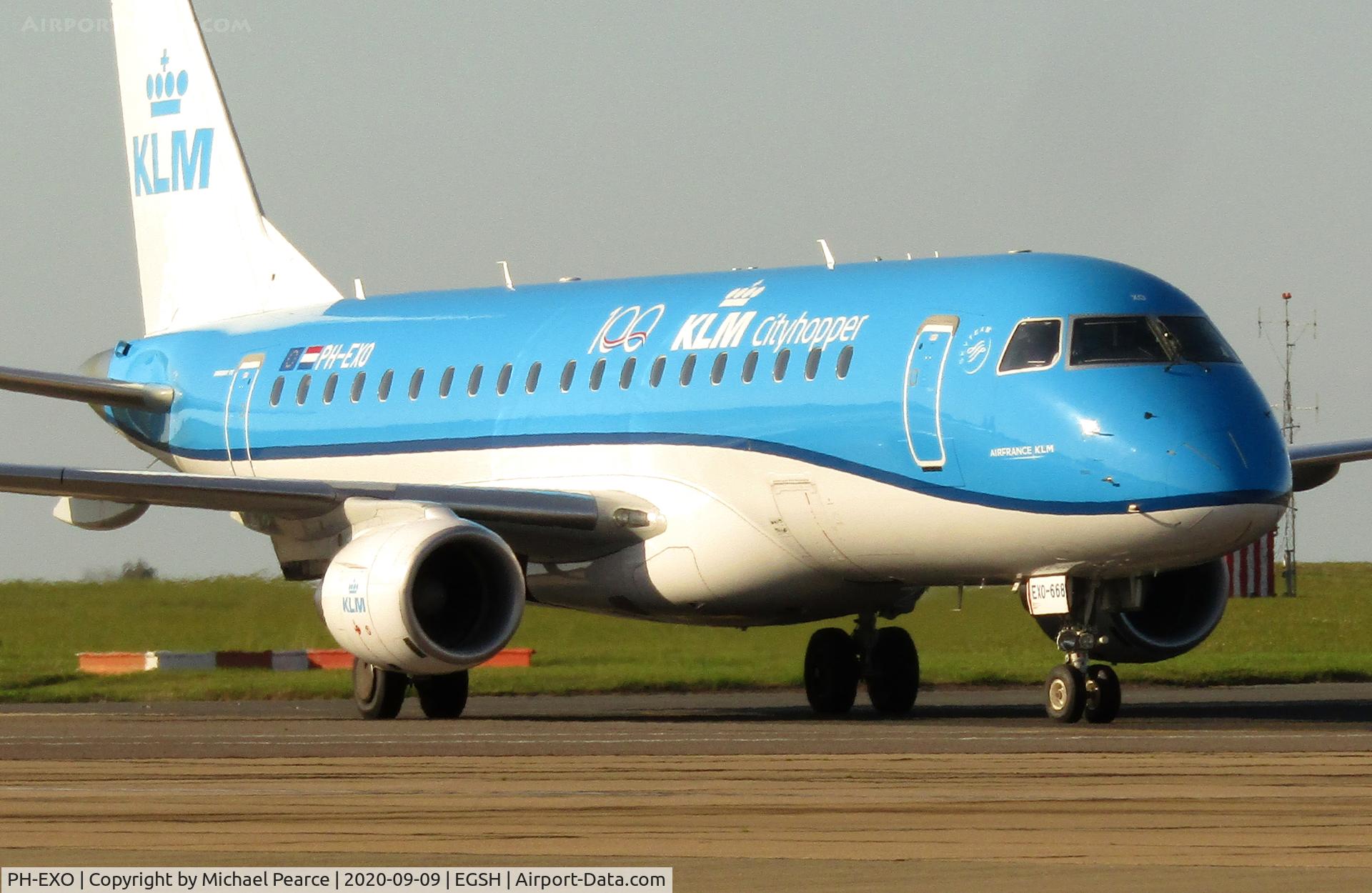 PH-EXO, 2017 Embraer 175STD (ERJ-170-200STD) C/N 17000668, Arriving on Stand 3 from Amsterdam (AMS).
