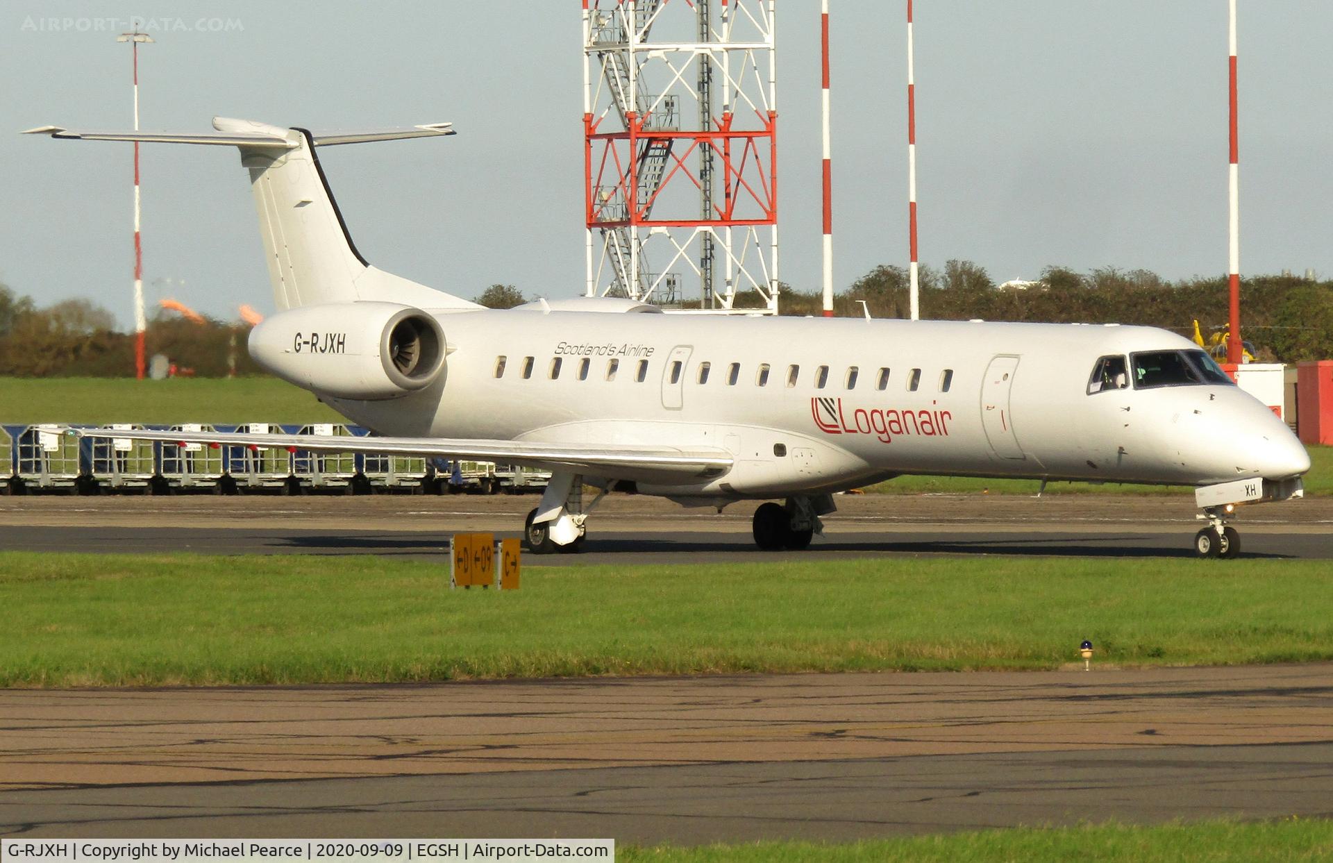 G-RJXH, 2001 Embraer EMB-145EP (ERJ-145EP) C/N 145442, Arriving from Aberdeen (ABZ).