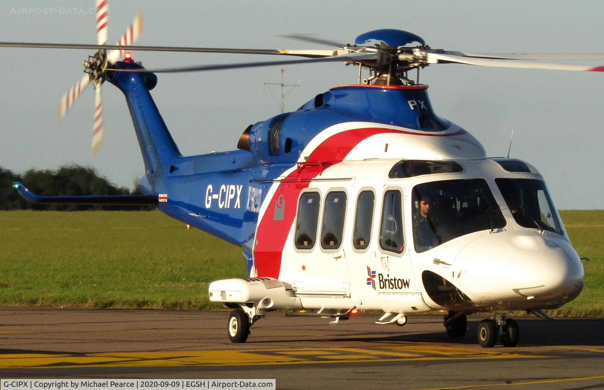 G-CIPX, 2013 AgustaWestland AW-139 C/N 41346, Taxiing to the main Bristow apron.