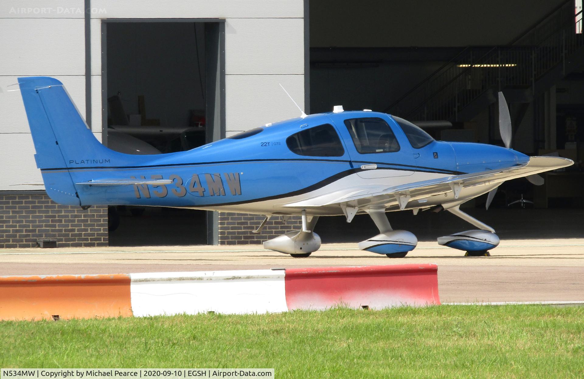 N534MW, 2017 Cirrus SR-22T C/N 1534, Visiting SaxonAir from Chester (CEG).