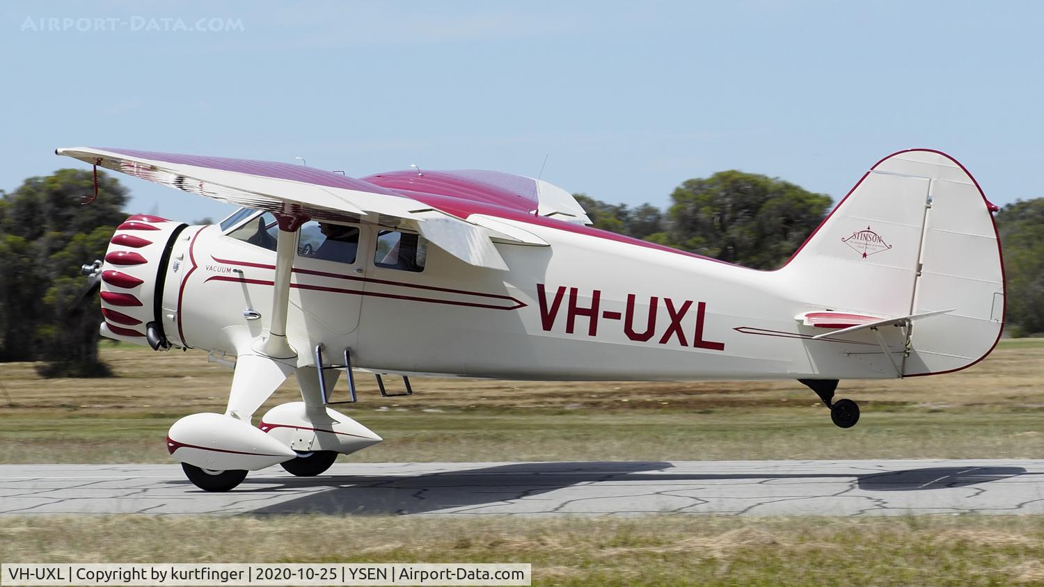 VH-UXL, 1936 Stinson SR-8C Reliant C/N 9766, Stinson SR-8C Reliant sn 9766 VH-UXL YSEN 25/10/2020