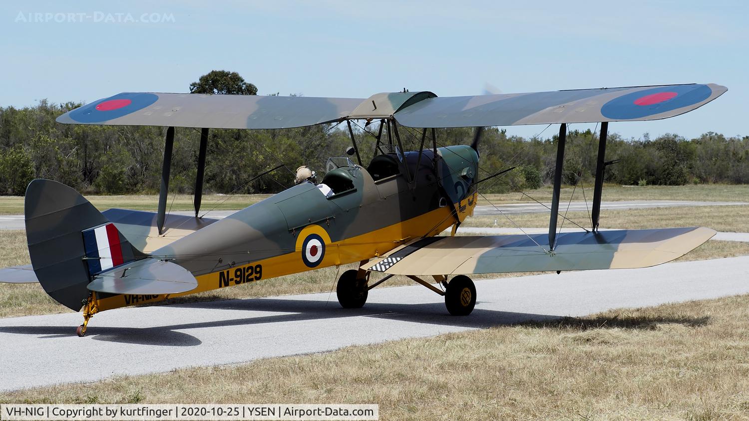 VH-NIG, 1939 De Havilland DH-82A Tiger Moth II C/N 82248, De Havilland DH-82A Tiger Moth sn82248 VH-NIG YSEN 25/10/2020