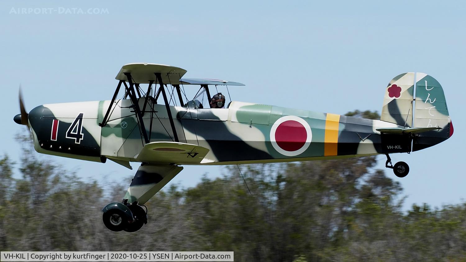 VH-KIL, CASA 1-131E Jungmann C/N 295, CASA model 1-131E sn 295 Jungman VH-KIL YSEN 25/10/2020