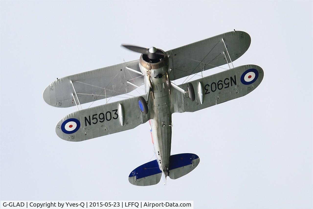 G-GLAD, 1939 Gloster Gladiator Mk2 C/N G5/75751, Gloster Gladiator II, On display, La Ferté-Alais (LFFQ) Air show 2016