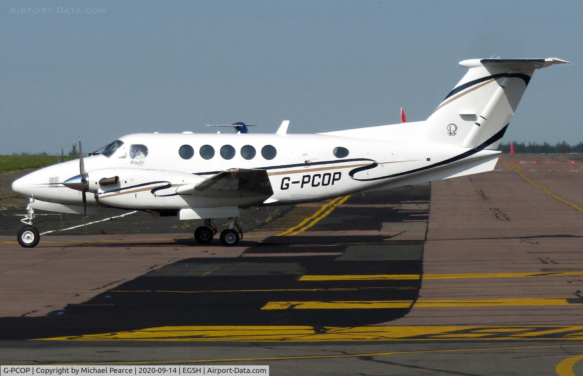 G-PCOP, 2004 Raytheon B200 King Air C/N BB-1860, Arriving at SaxonAir from Glasgow (GLA).
