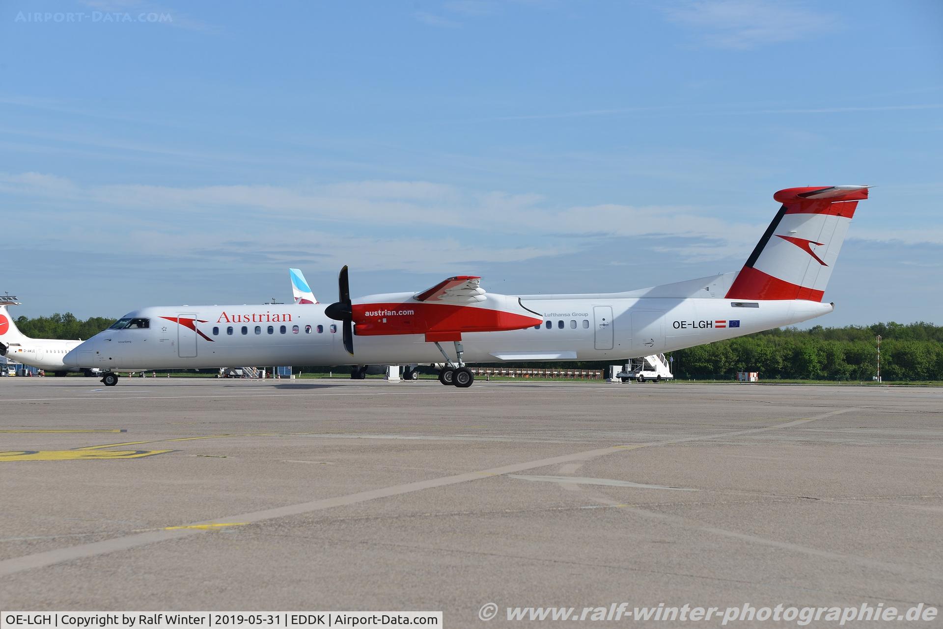 OE-LGH, 2002 De Havilland Canada DHC-8-402Q Dash 8 C/N 4075, Bombardier DHC-8-402Q Dash 8 - OS AUA Austrian Airlines 'Voralberg' - 4075 - OE-LGH - 31.05.2019 - CGN
