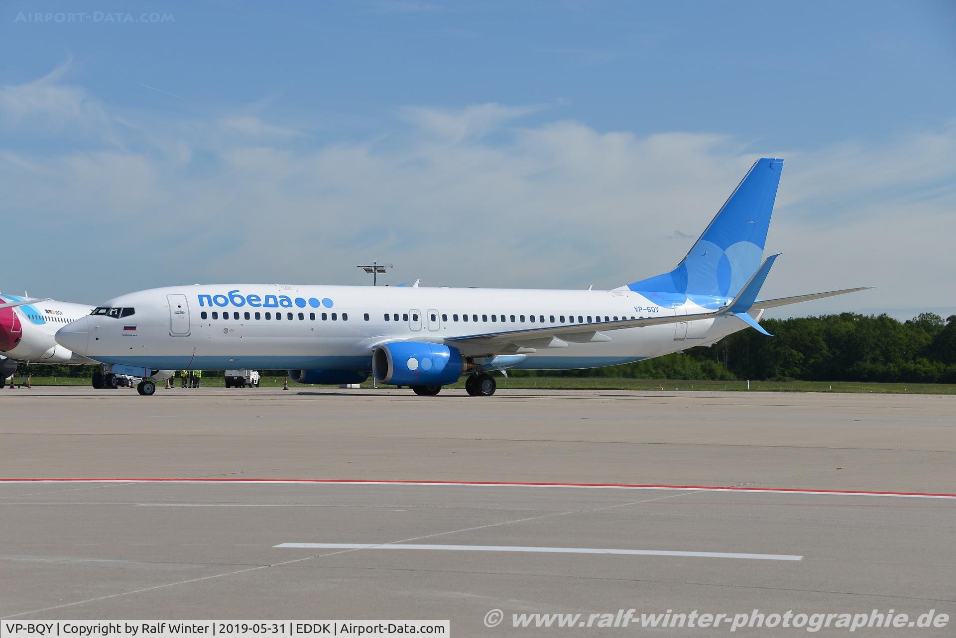 VP-BQY, 2019 Boeing 737-8MC C/N 64870, Boeing 737-8MC(W) - DP PBD Pobeda - 64870 - VP-BQY - 31.05.2019 - CGN
