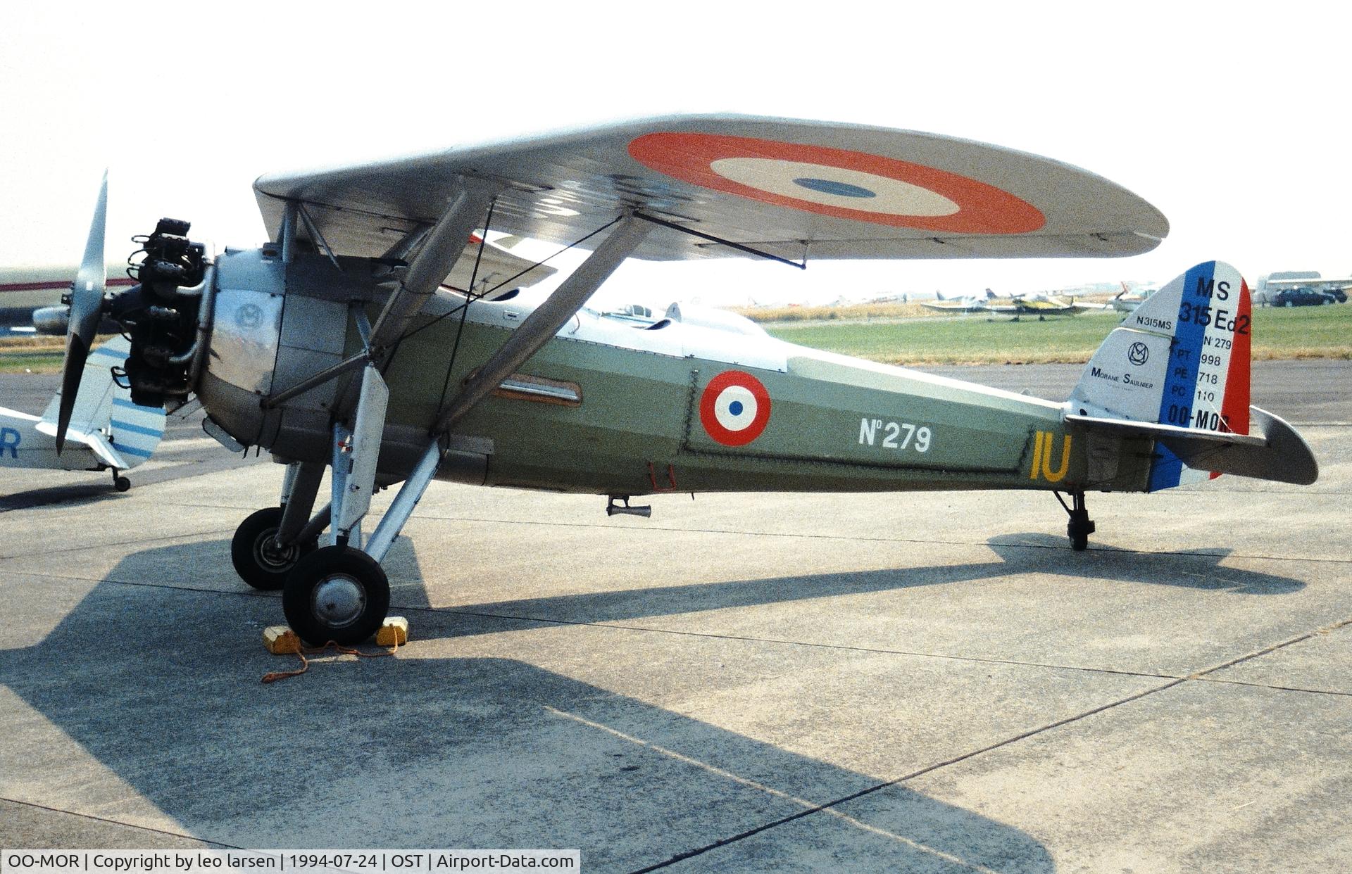 OO-MOR, Morane-Saulnier MS.317 C/N 6533, Ostende Air Show 24.7.1994