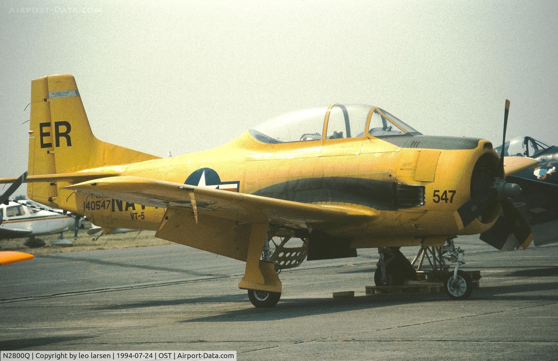 N2800Q, North American T-28C Trojan Trojan C/N 226-124, Ostende Air Show 24.7.1994