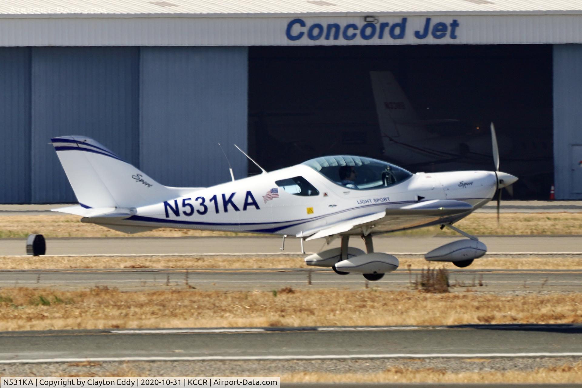 N531KA, SportCruiser (PiperSport) Piper Sport C/N P1001034, Buchanan Field Concord Airport 2020.