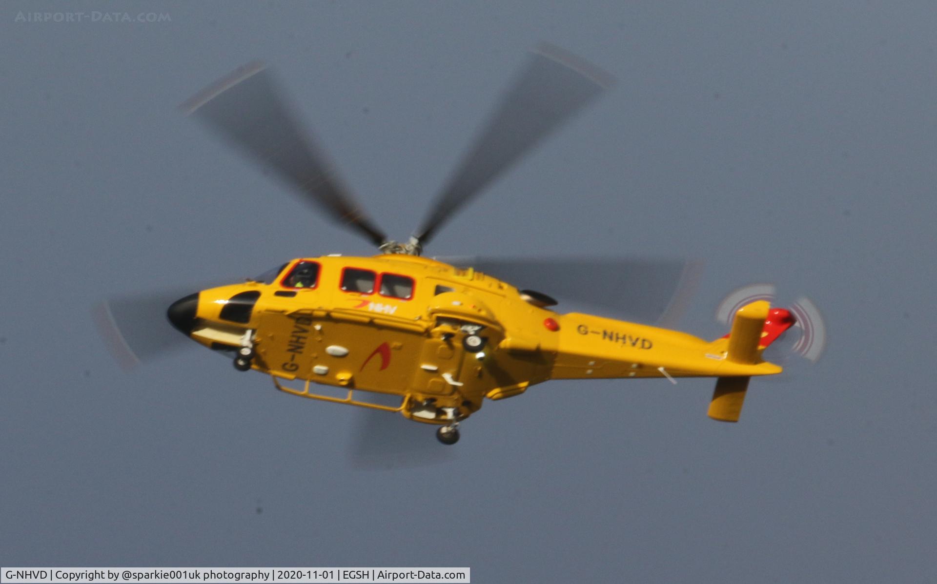 G-NHVD, 2019 Leonardo AW-169 C/N 69113, Carrying out test flight at Norwich