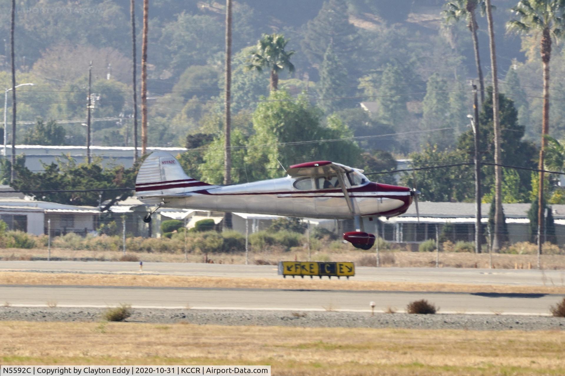N5592C, 1950 Cessna 170A C/N 19821, Buchanan Field Concord California 2020.