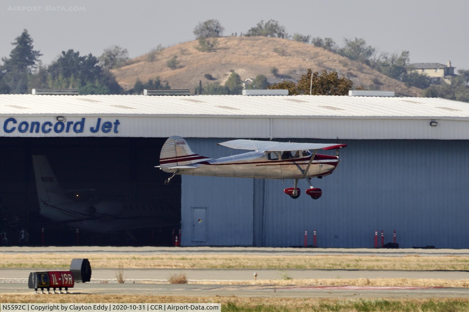 N5592C, 1950 Cessna 170A C/N 19821, Buchanan Field Concord California 2020.