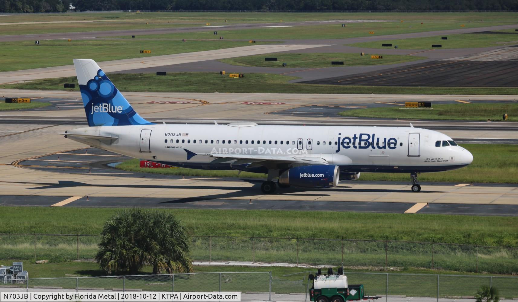N703JB, 2008 Airbus A320-232 C/N 3381, TPA spotting 2018