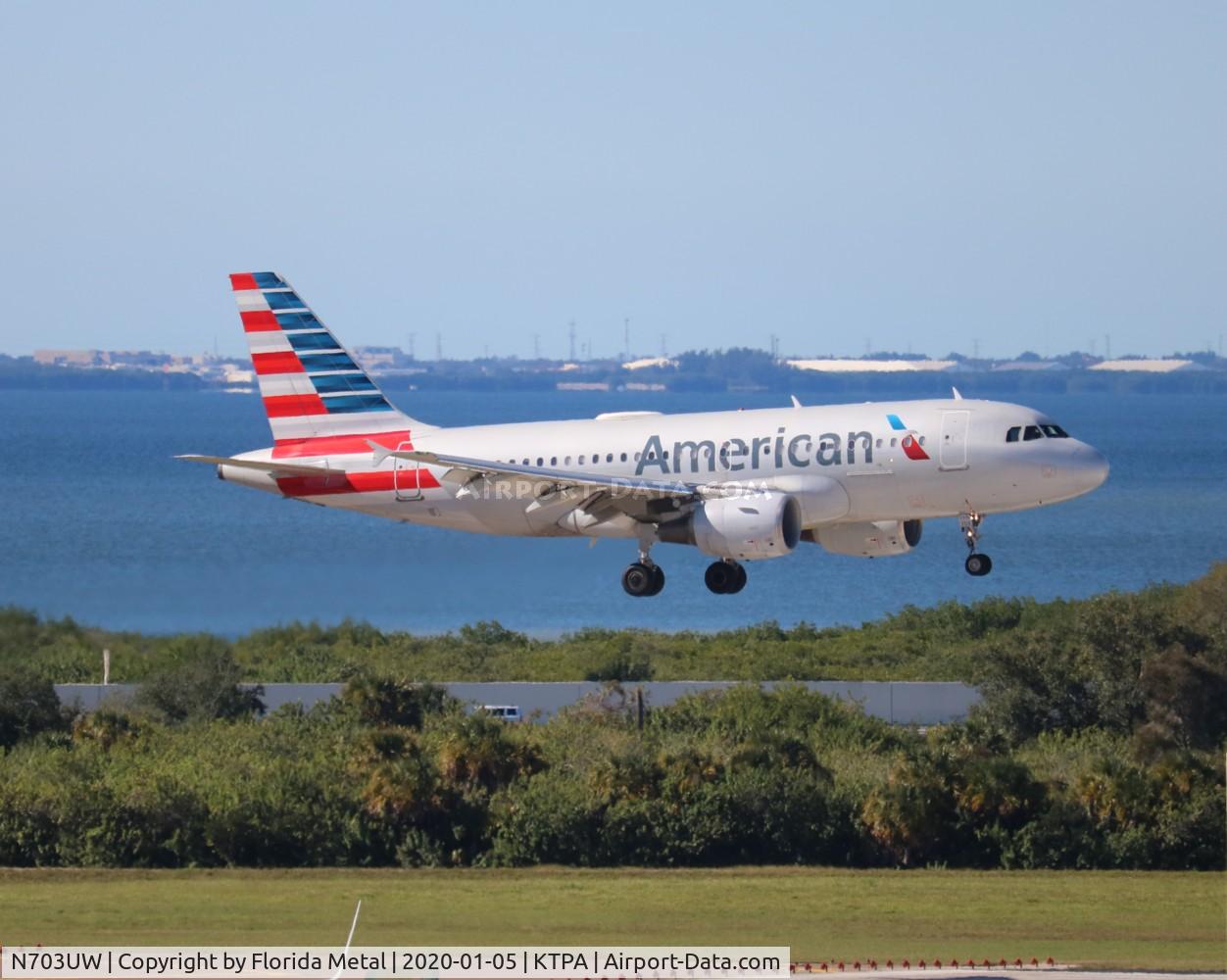 N703UW, 1998 Airbus A319-112 C/N 0904, TPA spotting 2020