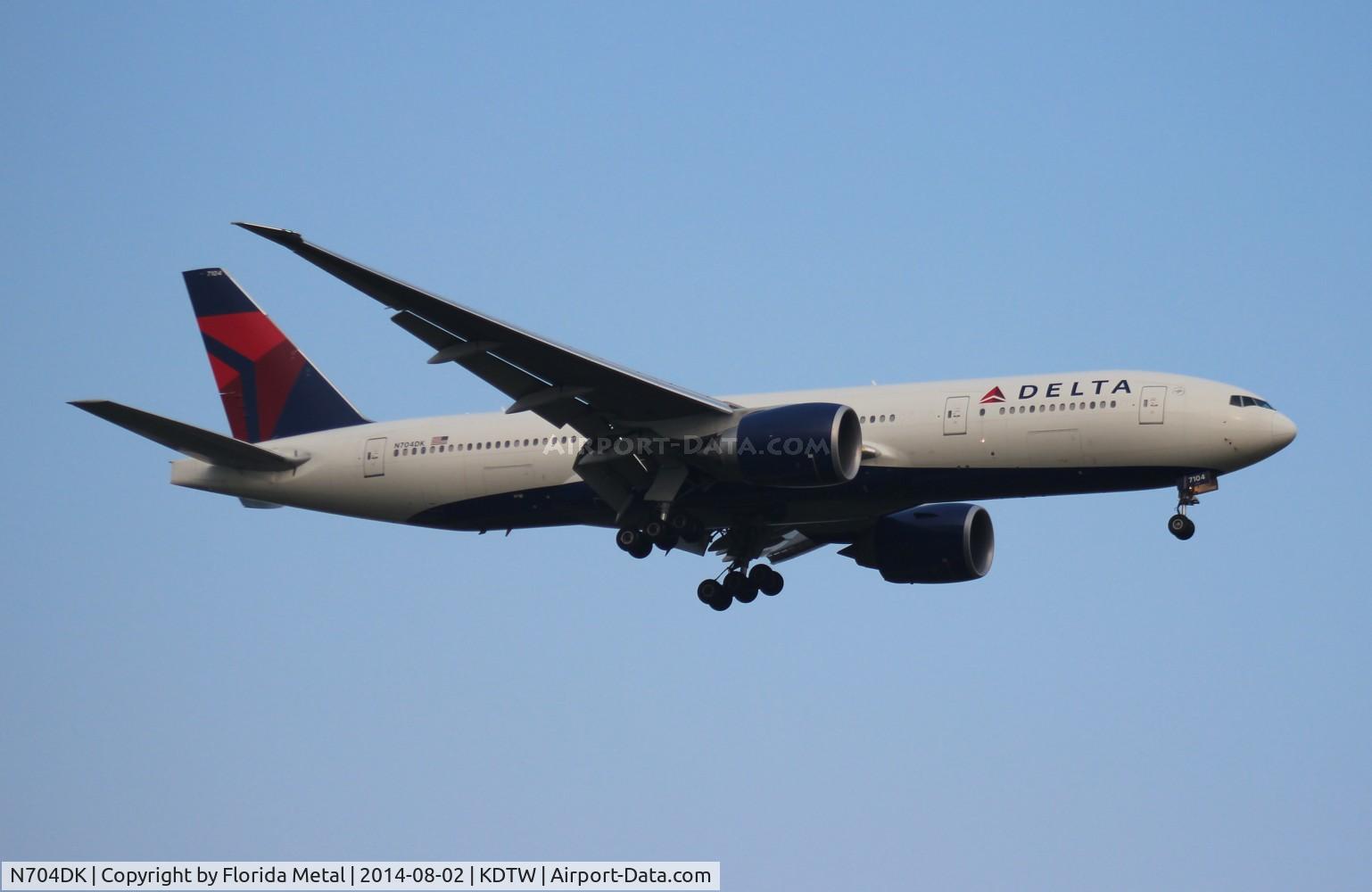 N704DK, 2009 Boeing 777-232/LR C/N 29739, DTW spotting 2014