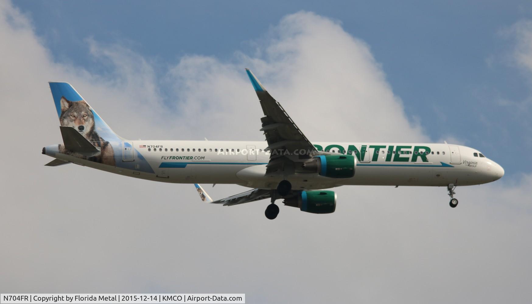 N704FR, 2015 Airbus A321-211 C/N 6845, MCO spotting 2015