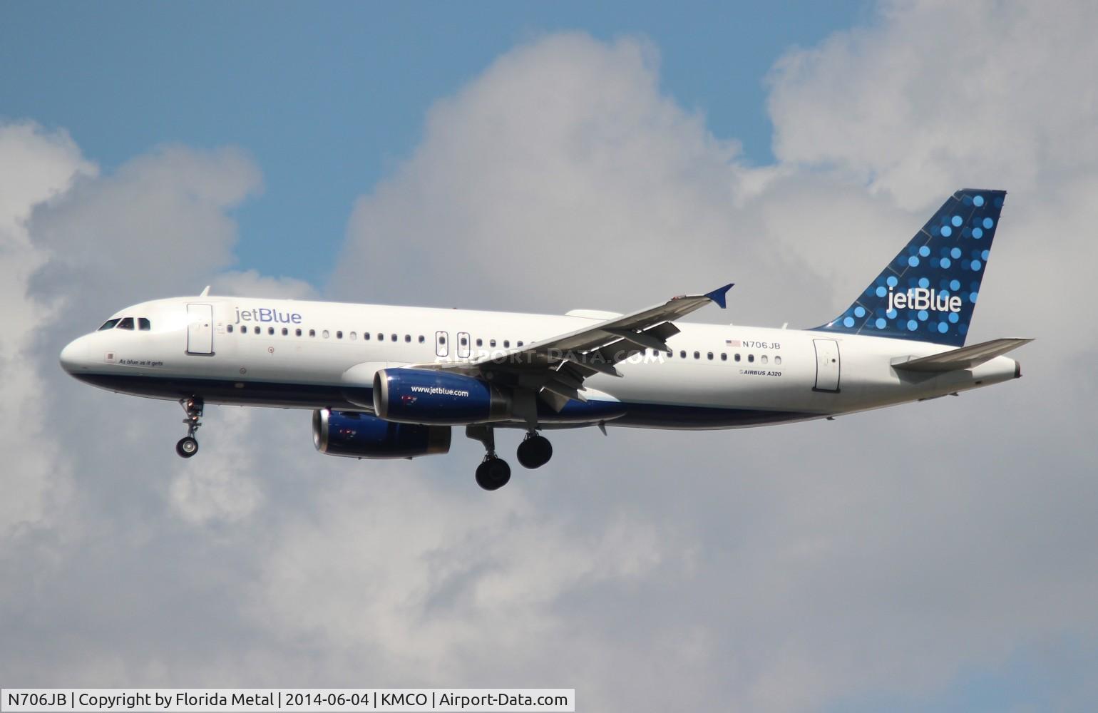 N706JB, 2008 Airbus A320-232 C/N 3451, MCO spotting 2014