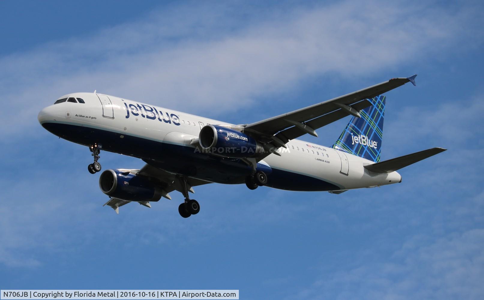 N706JB, 2008 Airbus A320-232 C/N 3451, TPA spotting 2016