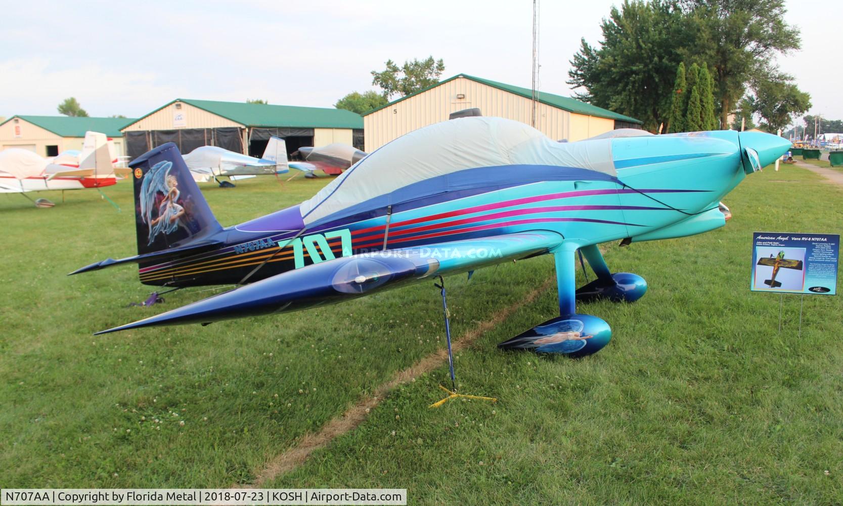 N707AA, 2012 Vans RV-8 C/N 80481, EAA OSH 2018