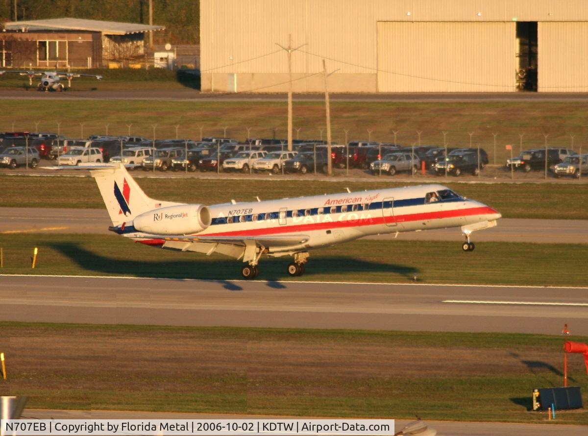 N707EB, 1999 Embraer ERJ-135LR (EMB-135LR) C/N 145195, DTW spotting 2006