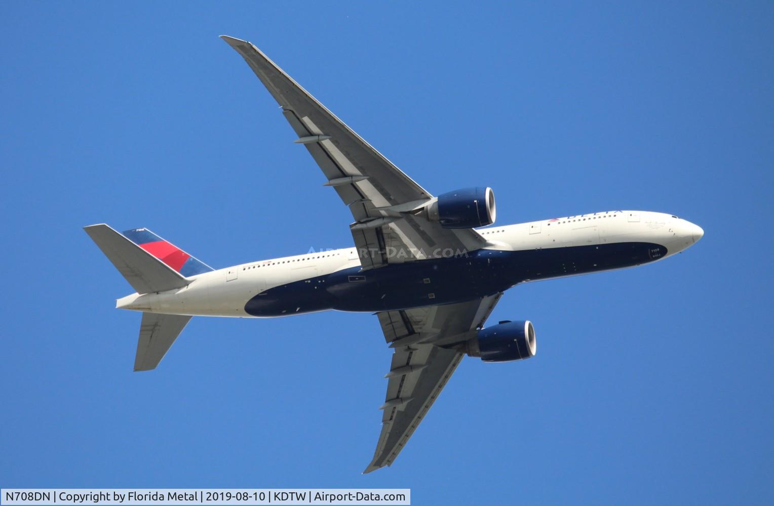 N708DN, 2009 Boeing 777-232/LR C/N 39254, DTW spotting 2019
