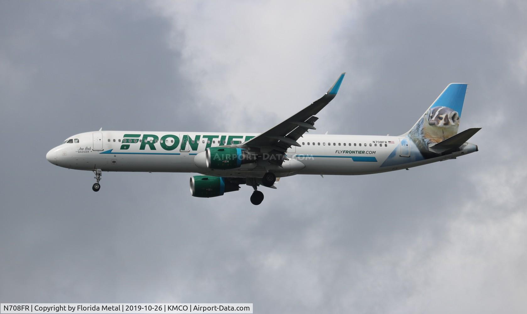 N708FR, 2016 Airbus A321-211 C/N 7042, MCO spotting 2019