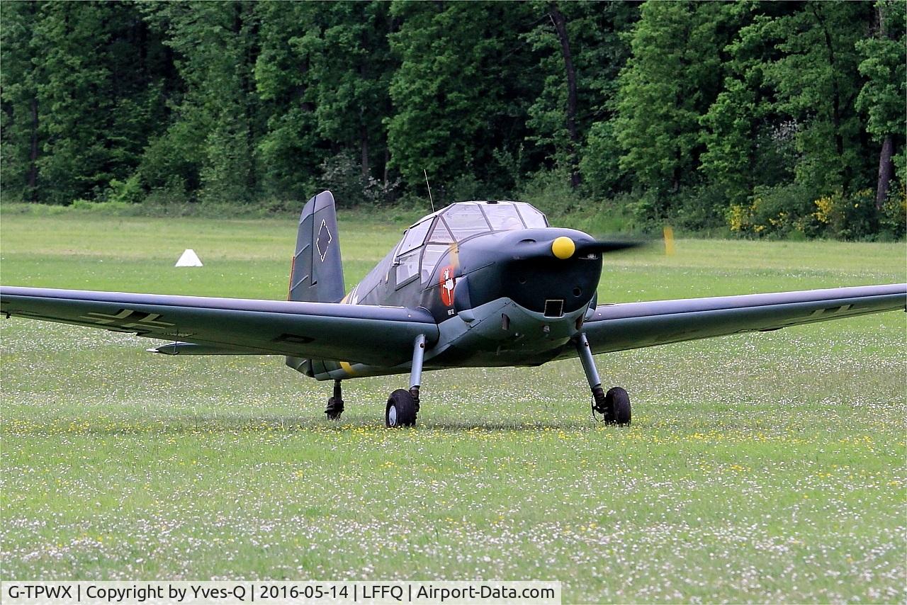 G-TPWX, 1966 Heliopolis Gomhouria Mk.6 (Bu-181) C/N 183, Heliopolis Gomhouria Mk.6 (Bu-181), Taxiing to parking area, La Ferté-Alais (LFFQ) air show 2016